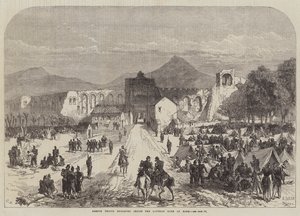 Franse troepen gelegerd binnen de Lateraanse Poort in Rome door Sir John Charles Robinson